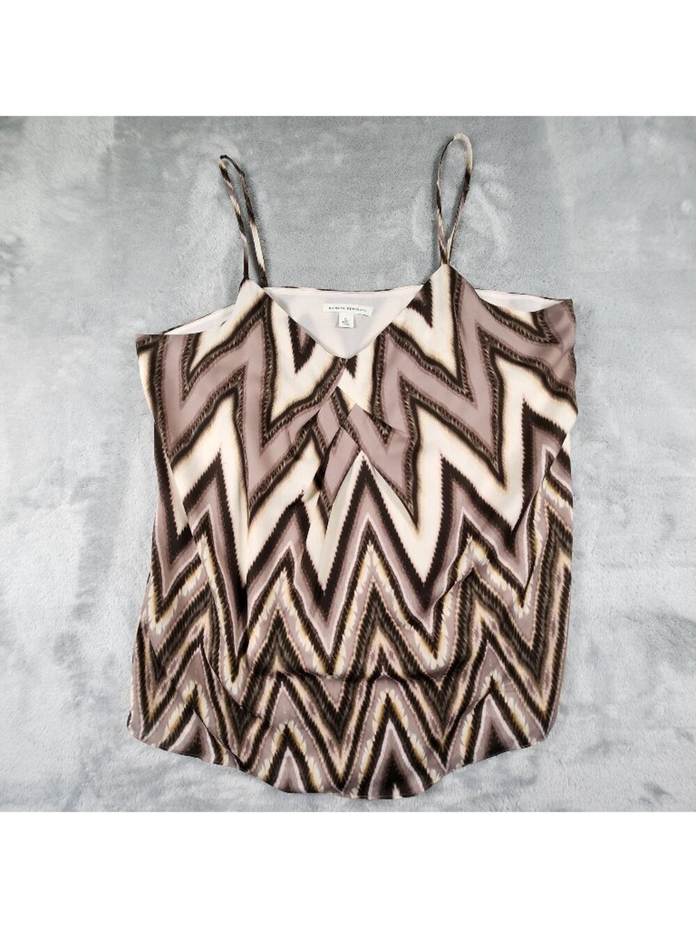 Banana Republic Chevron Sleeveless Blouse XL Camisole Chic Boho Layer Office